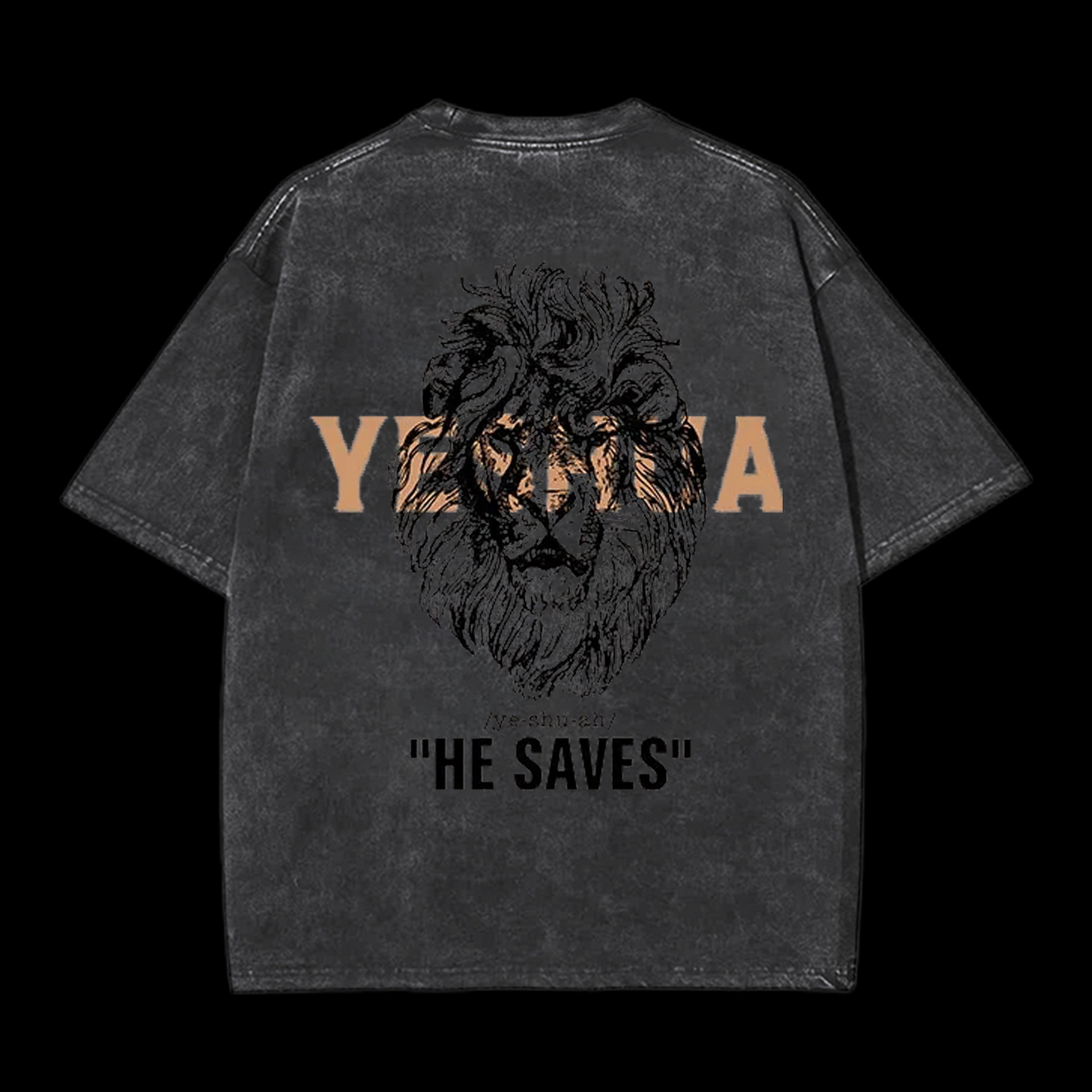 Yeshua He Saves Lion Christian tee