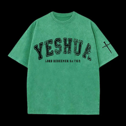 Yeshua Lord Redeemer savior Washed T-Shirt