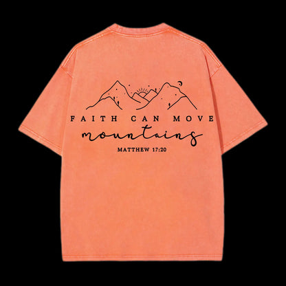 Faith Can Move Washed T-Shirt