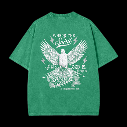 Where The Spirit Of The Lord CHristian tee
