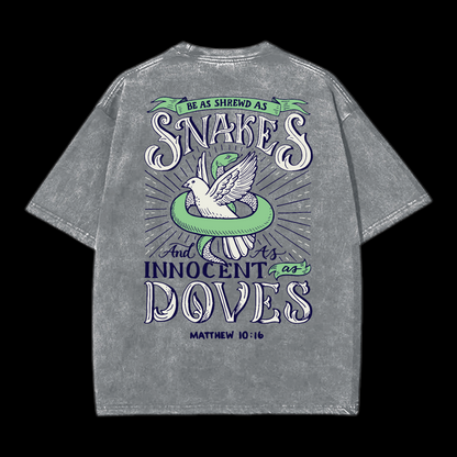 Be As Shrewd As Snakes And As Innocent As Doves Washed T-Shirt