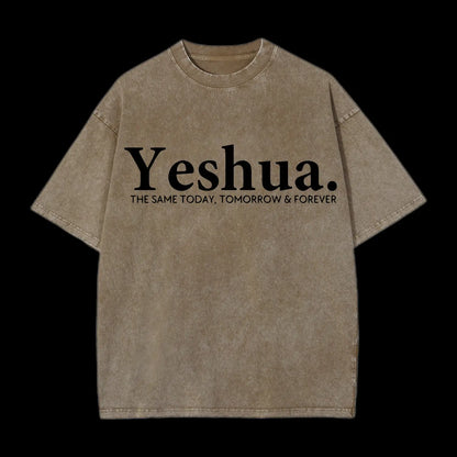 Yeshua The Same Today. Tomorrow&Forever Washed T-Shirt