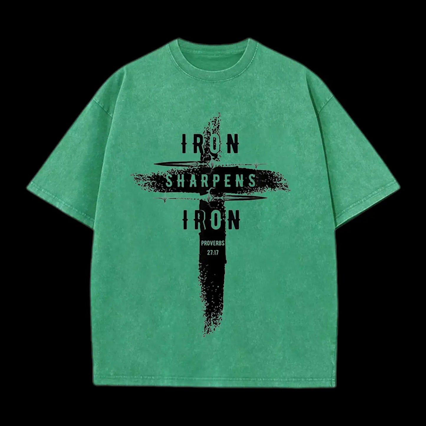 Iron Sharpens Iron Proverbs27：17 Washed T-Shirt
