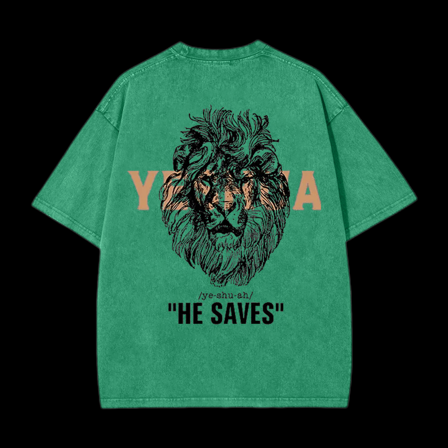 Yeshua He Saves Lion Christian tee