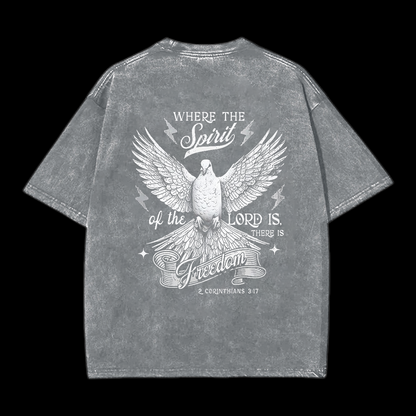 Where The Spirit Of The Lord CHristian tee