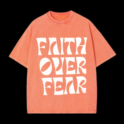 FAITH OVER FEAR CHRISTIAN FLEECE TEE