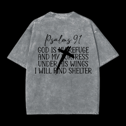 Psalm 91 Washed T-Shirt