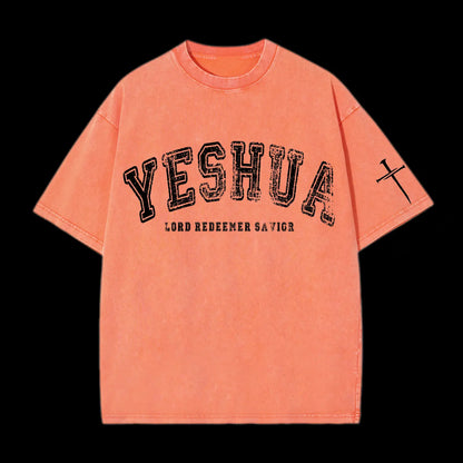 Yeshua Lord Redeemer savior Washed T-Shirt