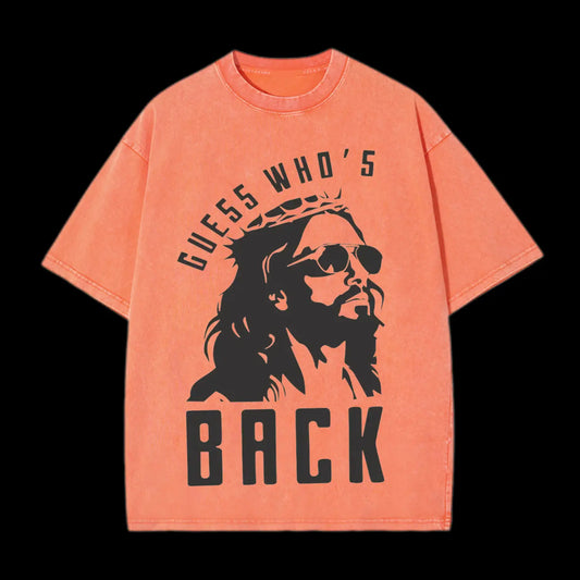 GUESS WHO'S BACK CHRISTIAN WASHED T-SHIRT