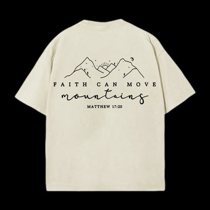 Faith Can Move Washed T-Shirt