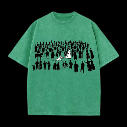 BY HIS WOUNDS CHIRSTIAN WASHED T-SHIRT