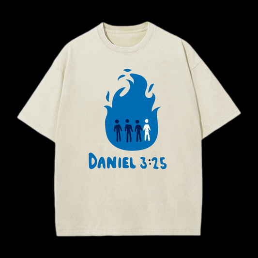 Four Men Walking Around In The Fire Washed T-Shirt