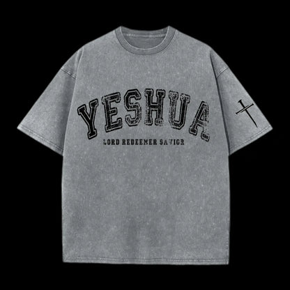 Yeshua Lord Redeemer savior Washed T-Shirt