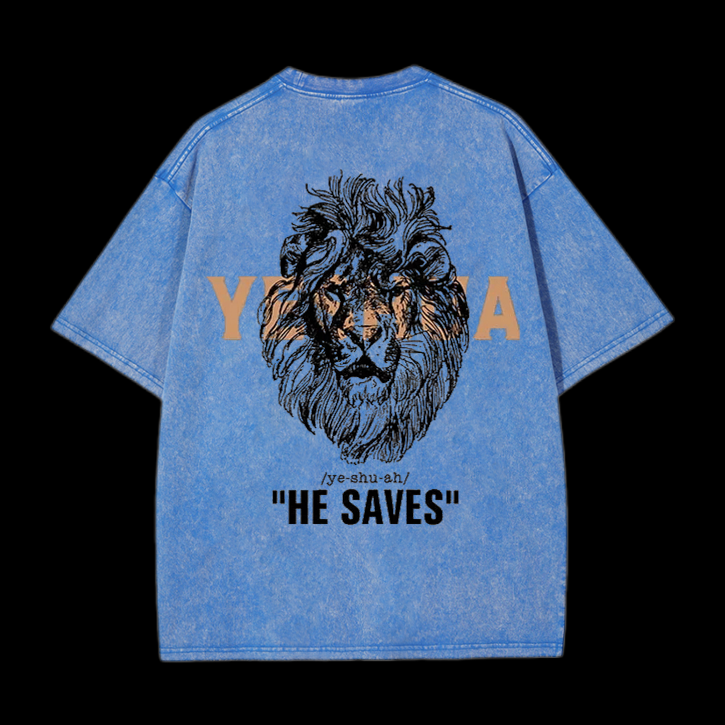 Yeshua He Saves Lion Christian tee