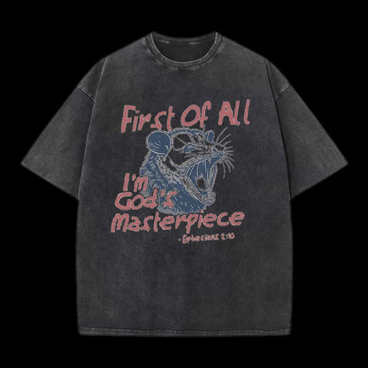 FIRST OF ALL I'M GOD'S MASTERPIECE CHRISTIAN TEE