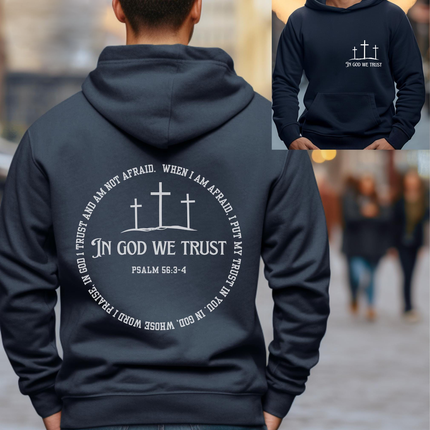In God We Trust Drawstring Hoodie