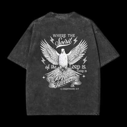 Where The Spirit Of The Lord CHristian tee