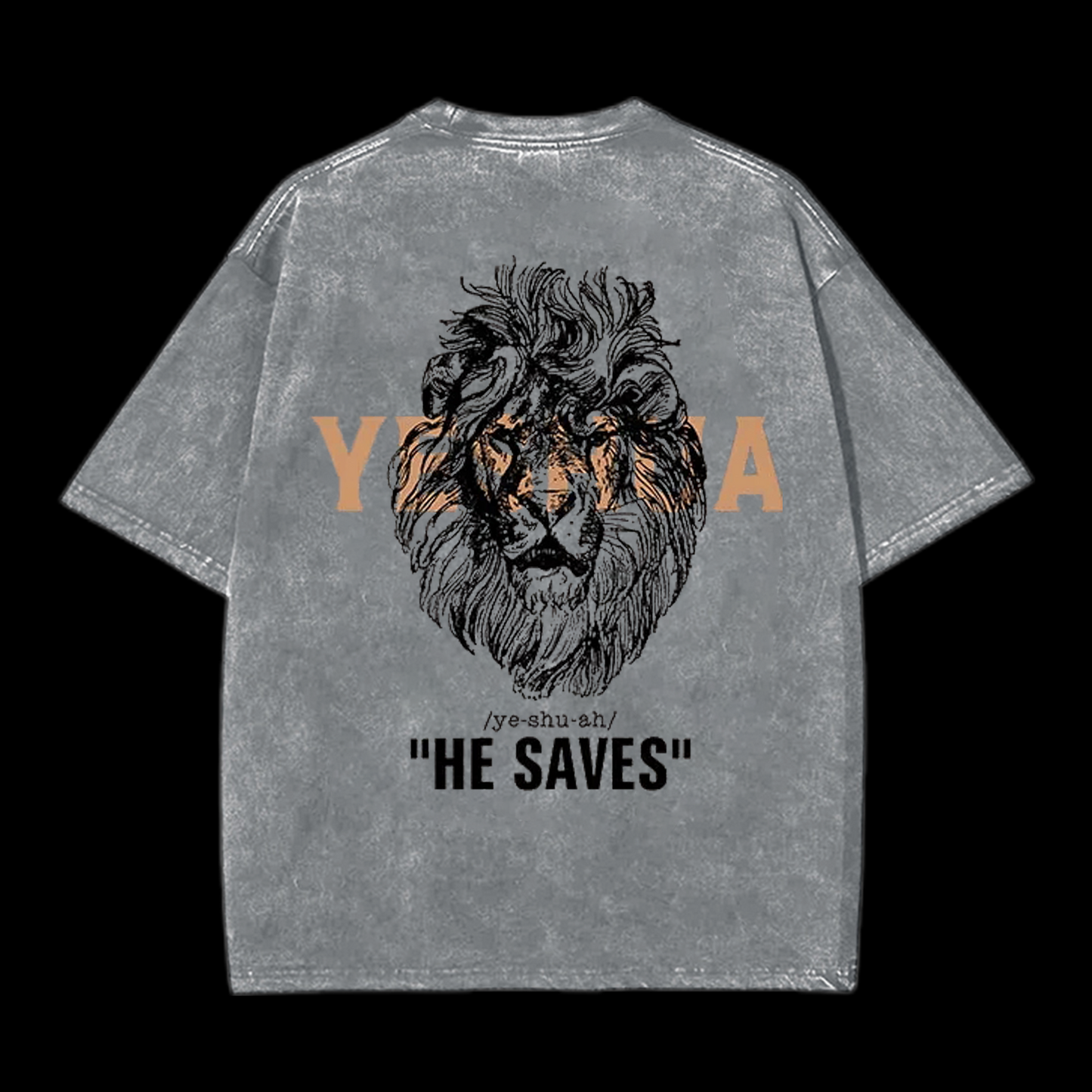 Yeshua He Saves Lion Christian tee