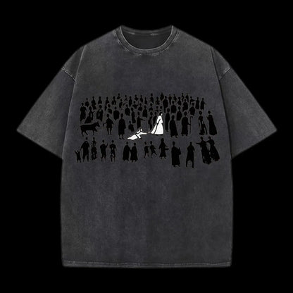 BY HIS WOUNDS CHIRSTIAN WASHED T-SHIRT