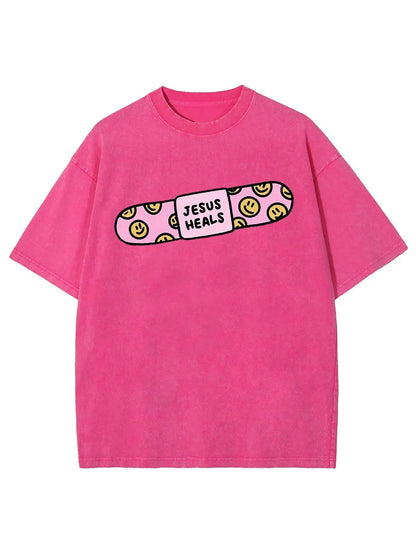 Jesus Heals Unisex Washed T-Shirt