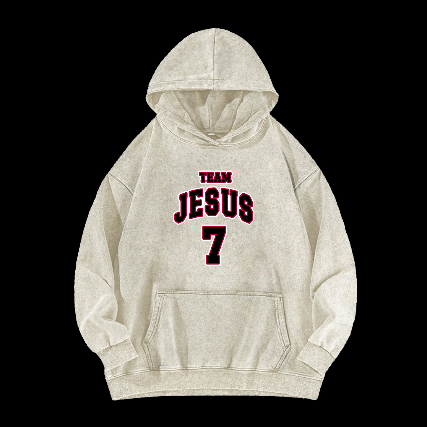 Team Jesus 7 Washed Hoodie