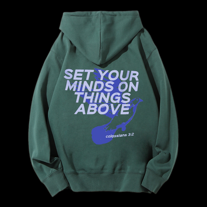 Set Your Minds On Things Above Drawstring Hoodie