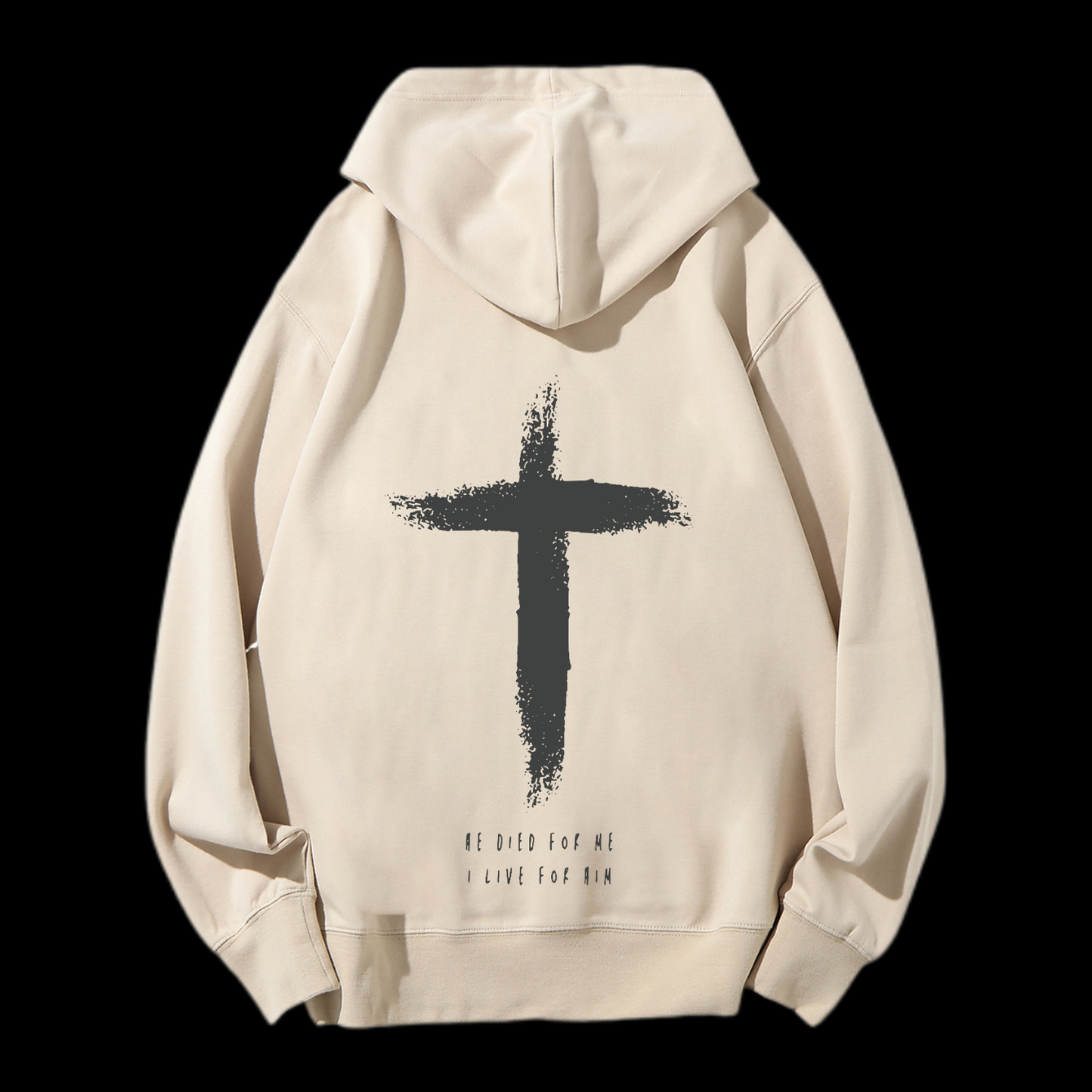 I Live For Him Drawstring Hoodie