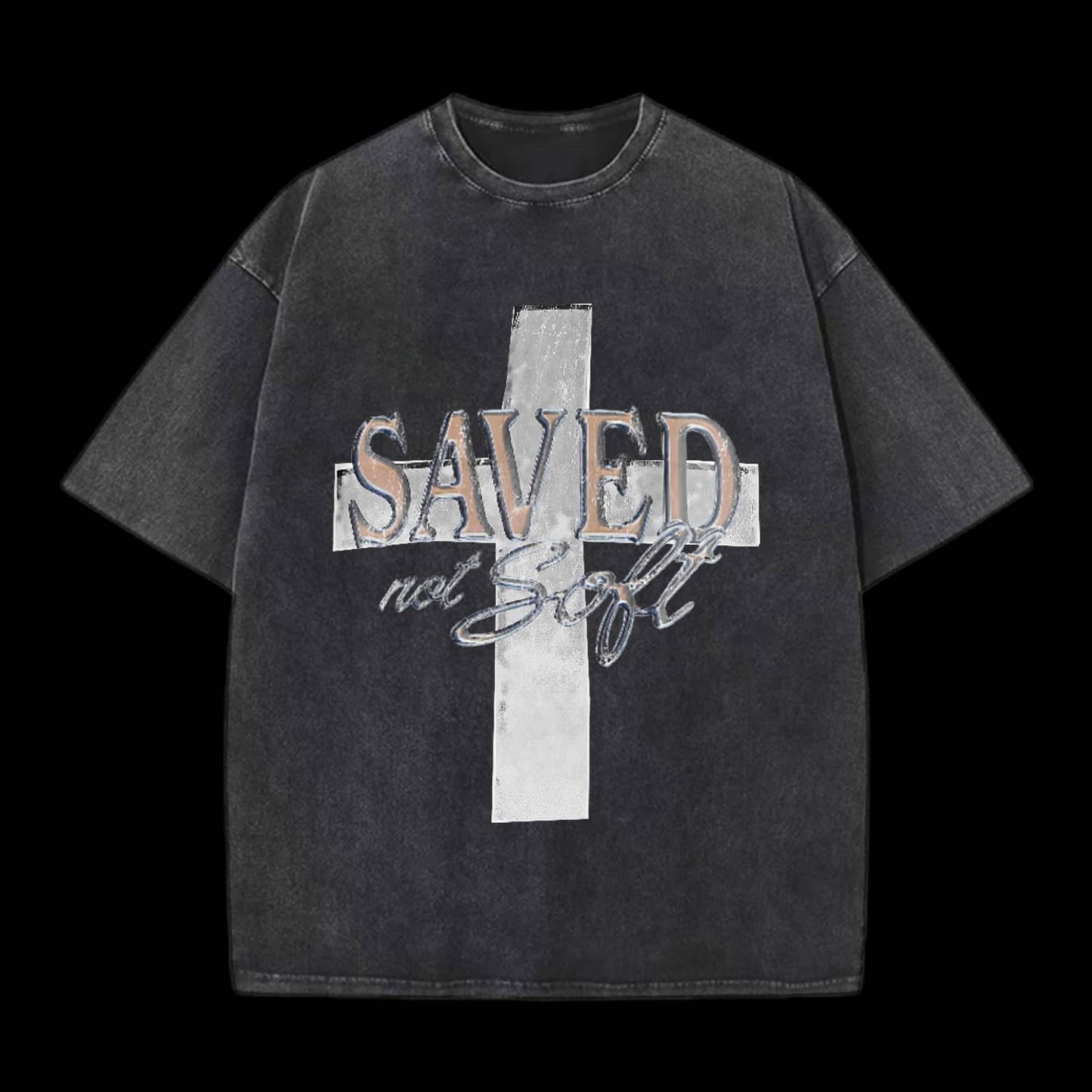 Saved Double Sided Unisex Washed Christian T-shirt