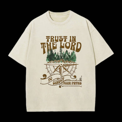 Trust In The Lord Christian Washed T-Shirt