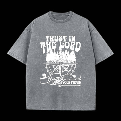 Trust In The Lord Christian Washed T-Shirt
