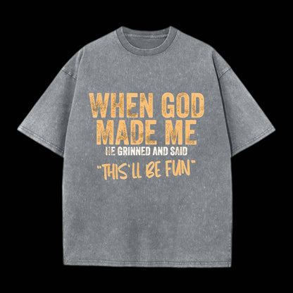 This'll Be Fun Unisex Washed Christian T-shirt