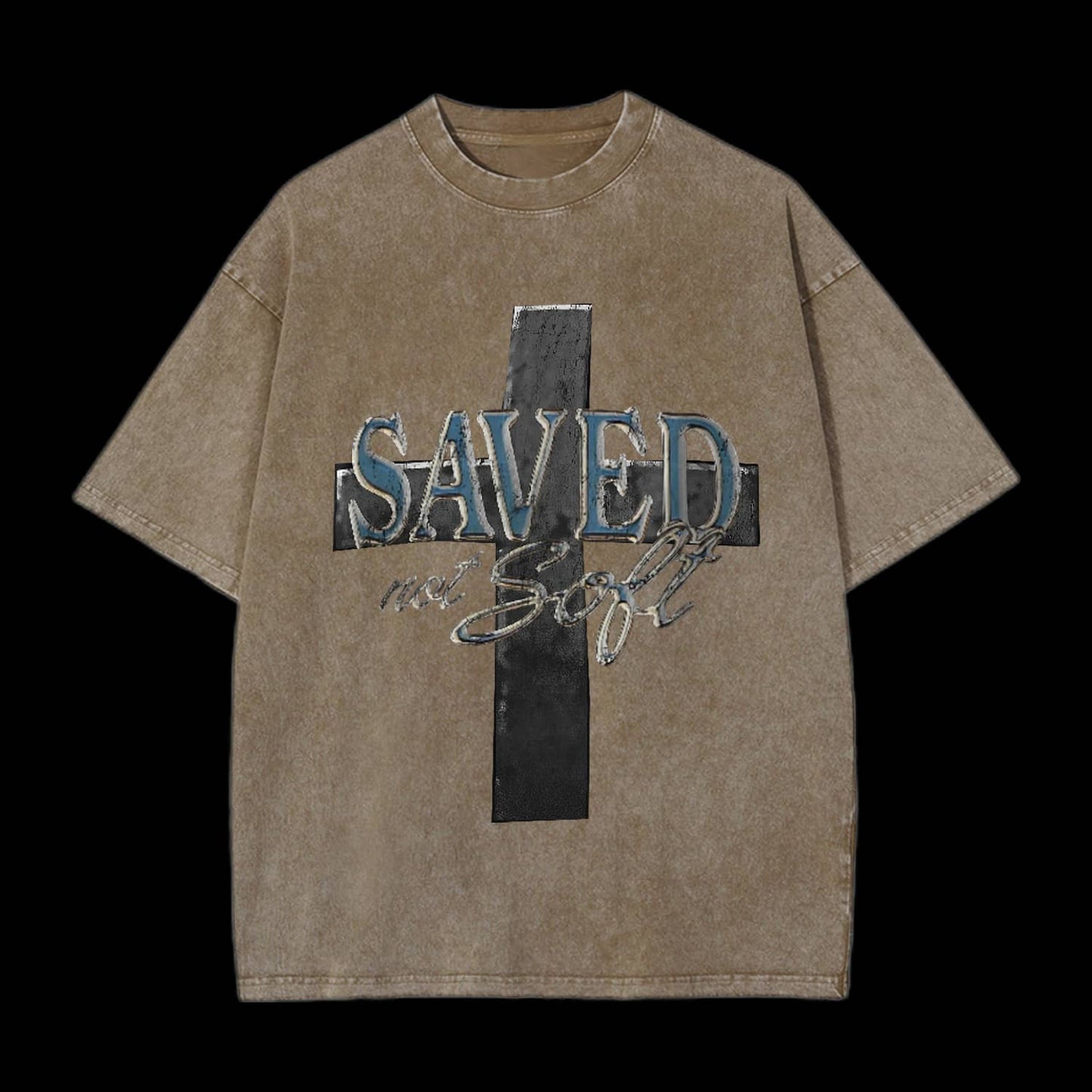 Saved Double Sided Unisex Washed Christian T-shirt