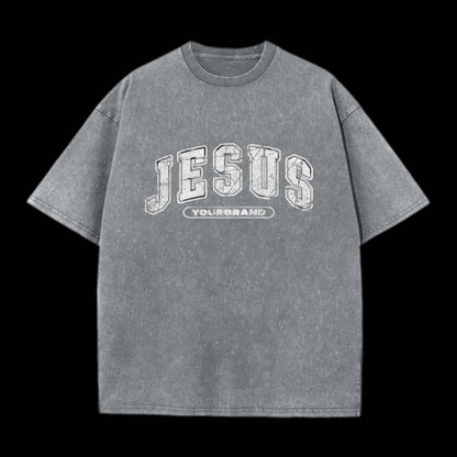 Jesus Double Sided Unisex Washed Christian T-shirt