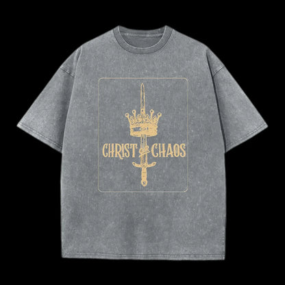 Christ Or Chaos Christian Washed T-Shirt