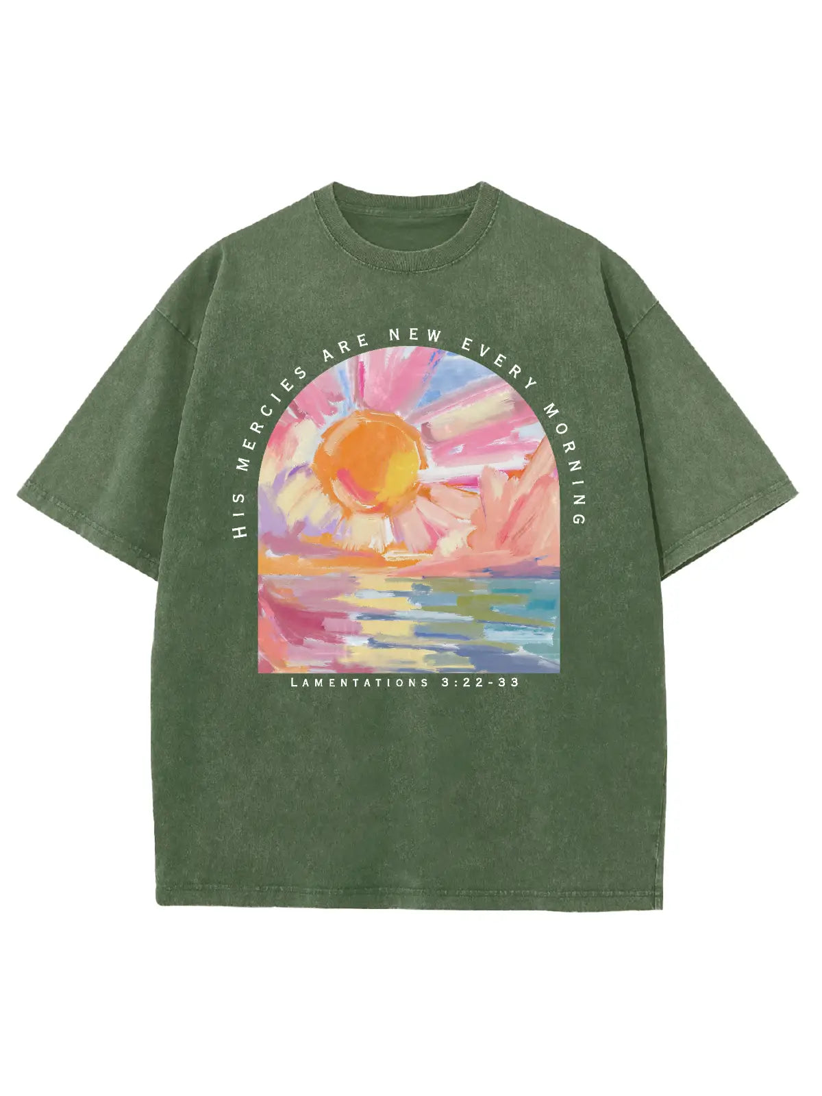 His Mercies Are New Every Morning Unisex Washed T-Shirt
