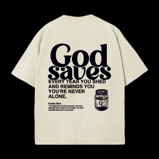 God Saves Christian Washed T-Shirt