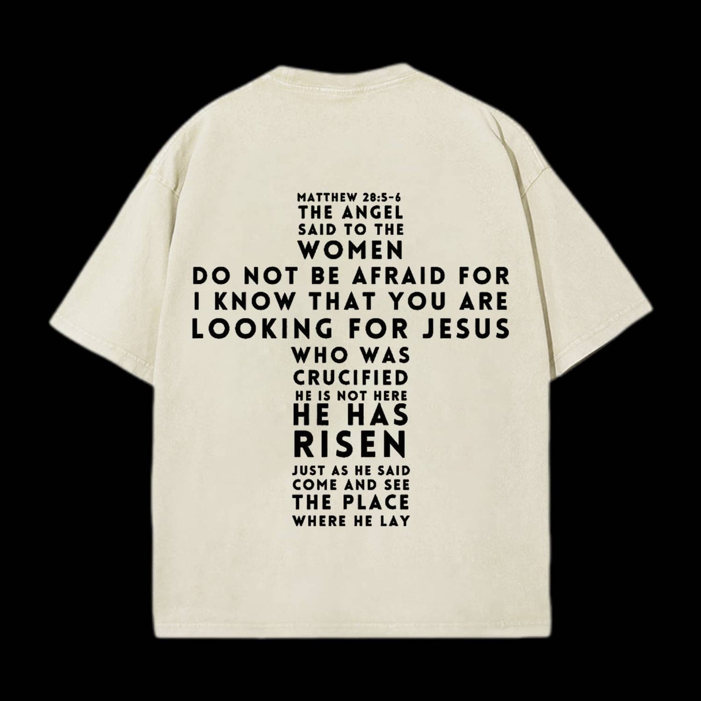 He Is Risen Christian Washed T-Shirt