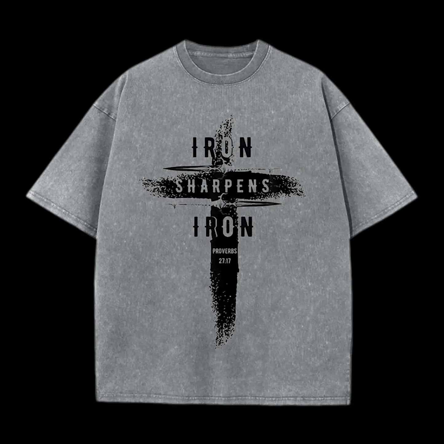 Iron Sharpens Iron Proverbs27：17 Washed T-Shirt