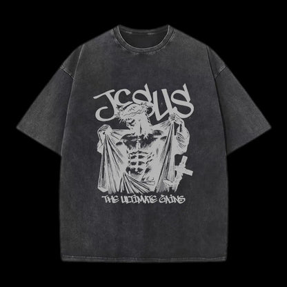 Jesus The Ultimate Gains Christian Washed T-Shirt