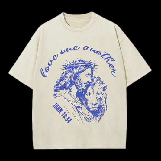 LOVE ONE ANOTHER CHRISTIAN WASHED T-SHIRT