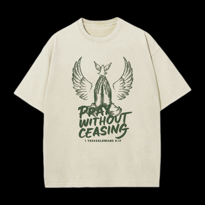 Pray Without Ceasing Printed Men's Tee