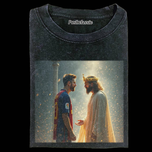 THE JESUS AND MESSI T-SHIRT