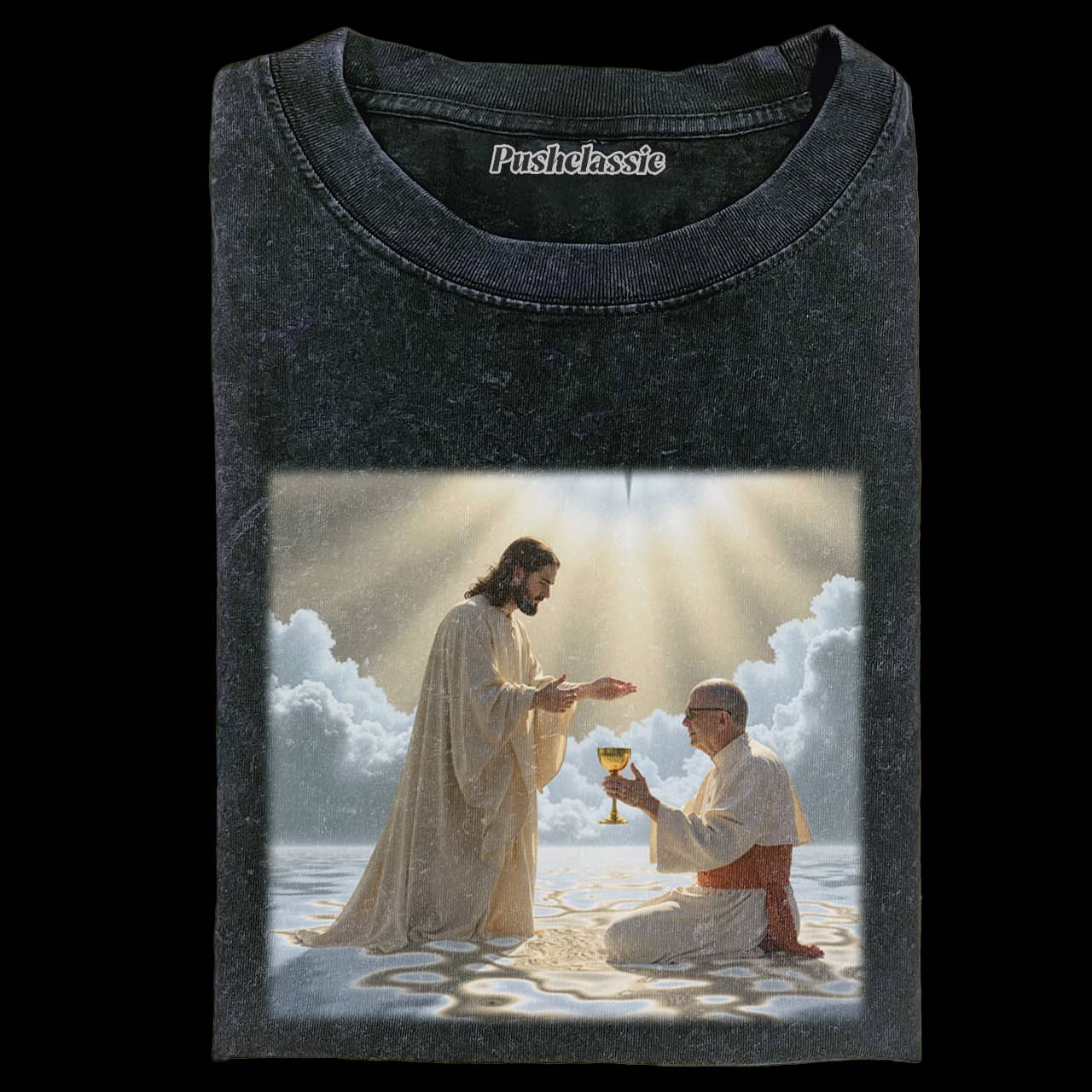 THE JESUS AND POPE FRANCIS WASHED T-SHIRT