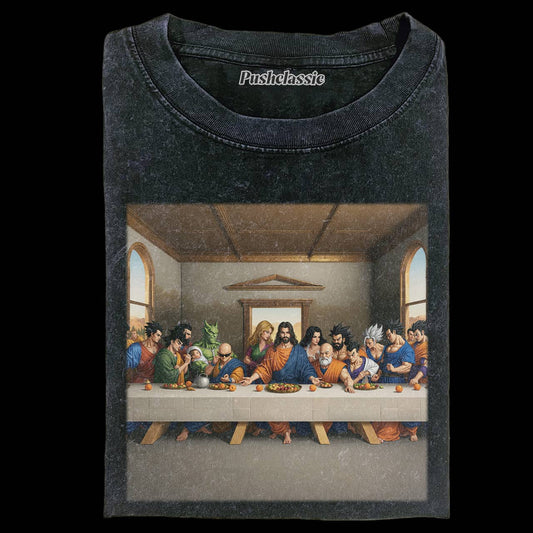 THE LAST SUPPER JESUS AND THE SAIYANS T-SHIRT