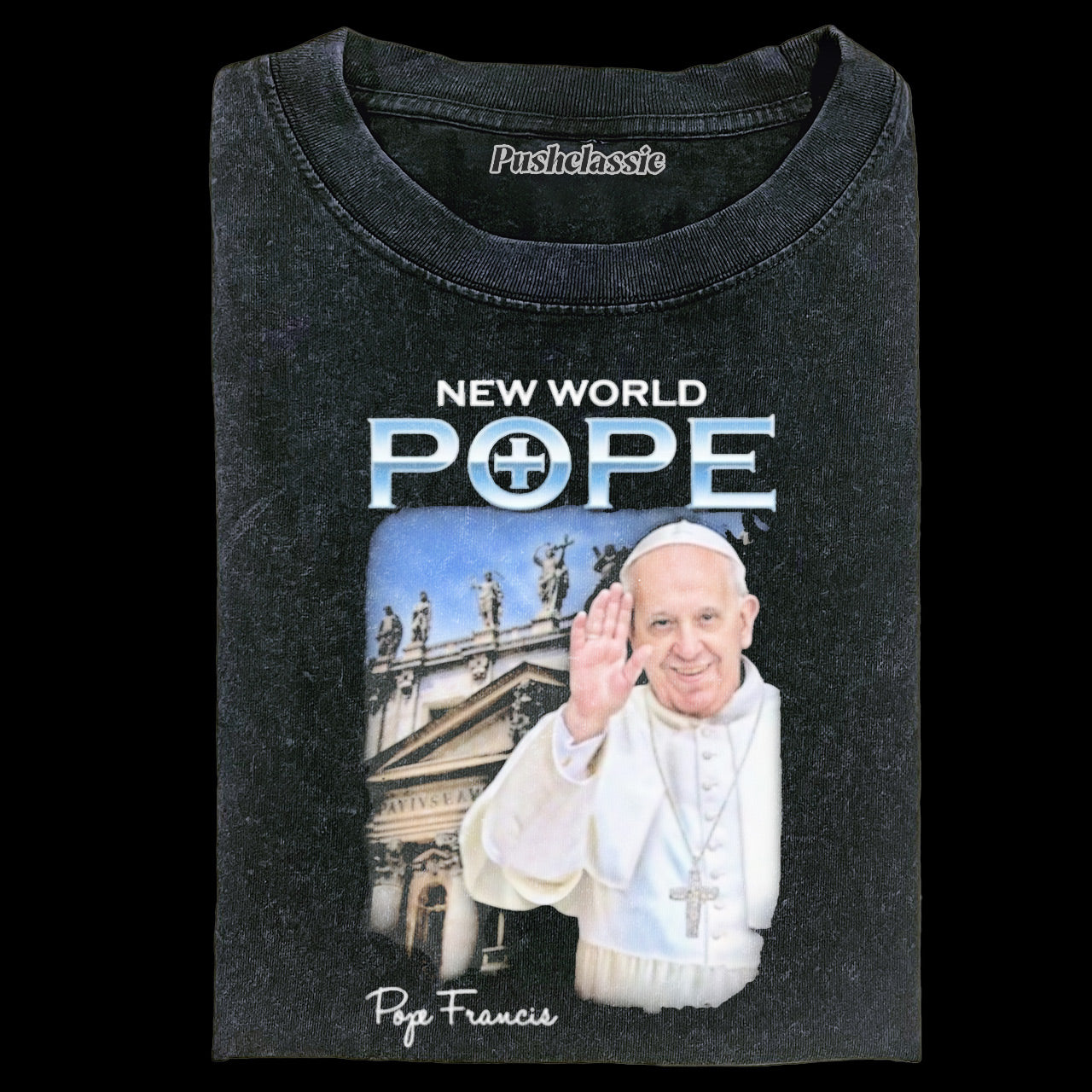 THE POPE FRANCIS WASHED T-SHIRT
