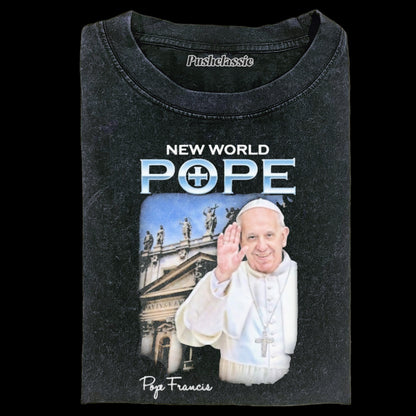 THE POPE FRANCIS WASHED T-SHIRT
