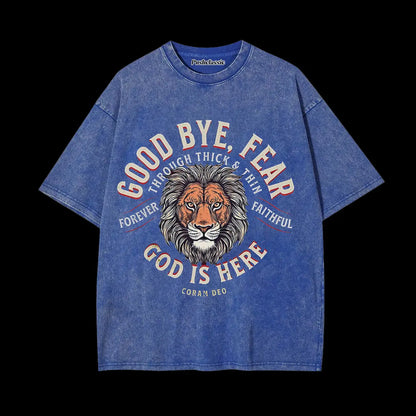 THE GOD LION WASHED T-SHIRT