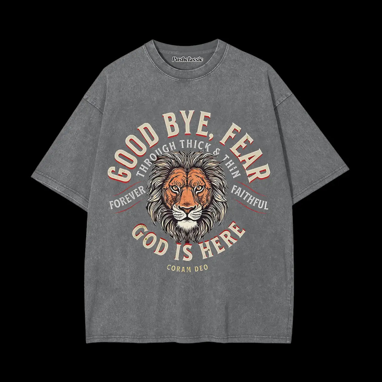 THE GOD LION WASHED T-SHIRT