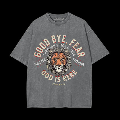 THE GOD LION WASHED T-SHIRT