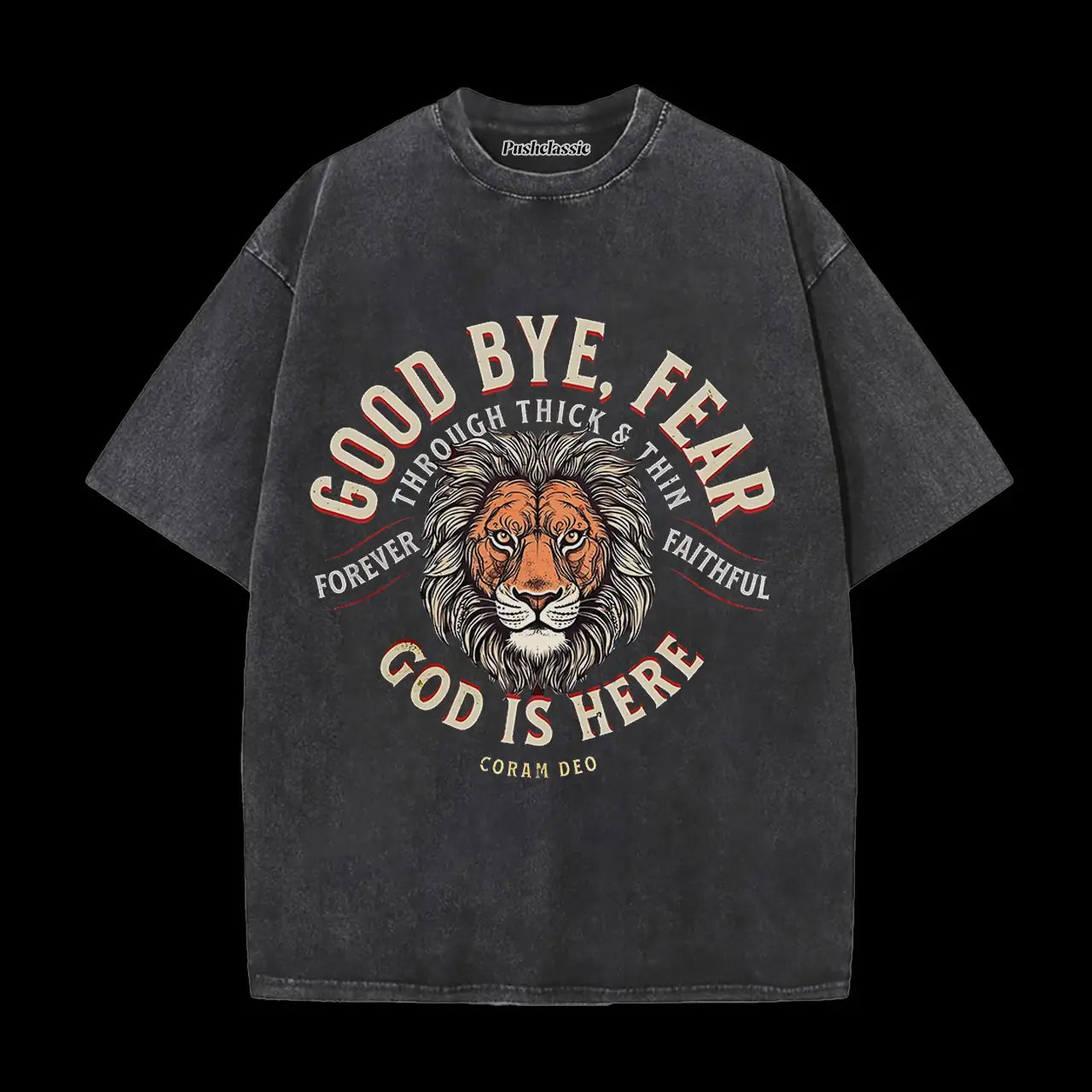 THE GOD LION WASHED T-SHIRT